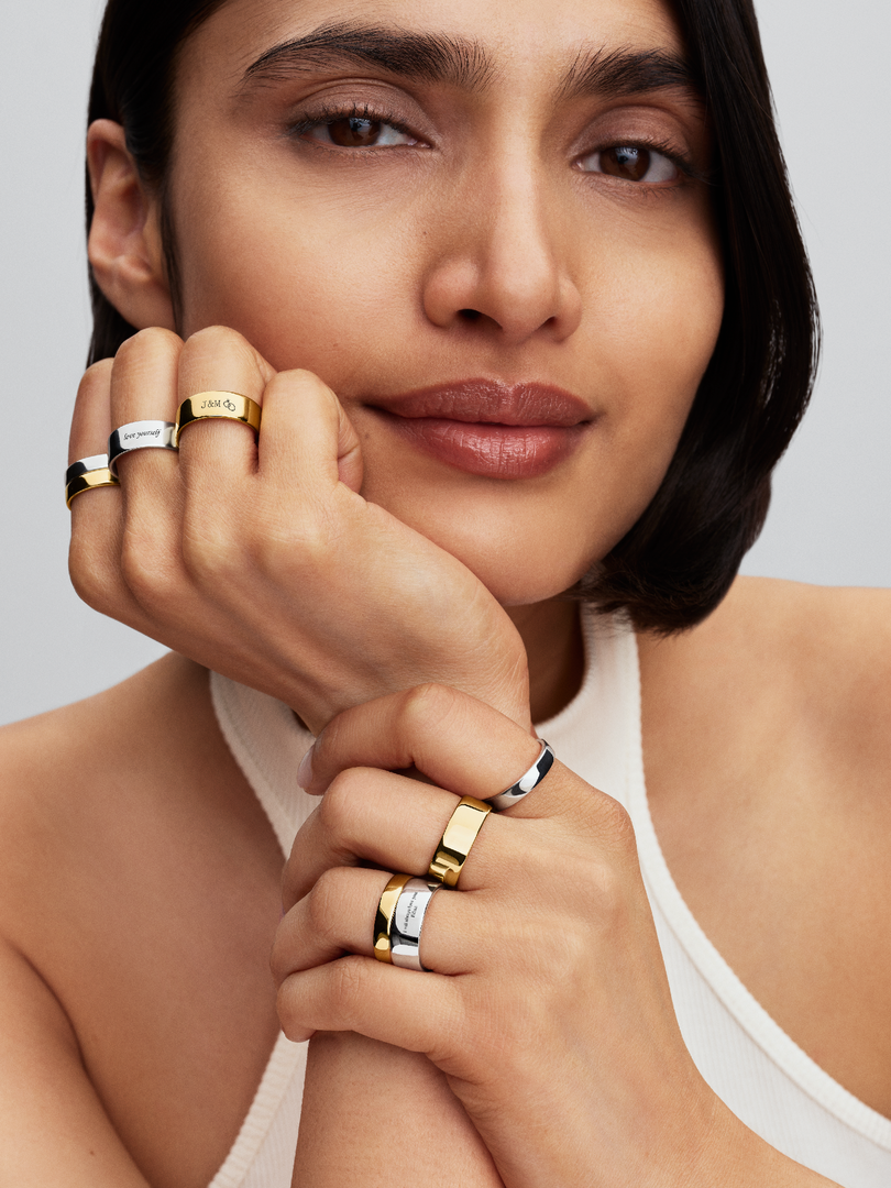 Engravable Wide Band Ring