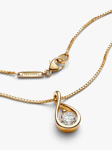 Pandora Infinite 14k Gold Lab-grown Diamond Pendant Necklace