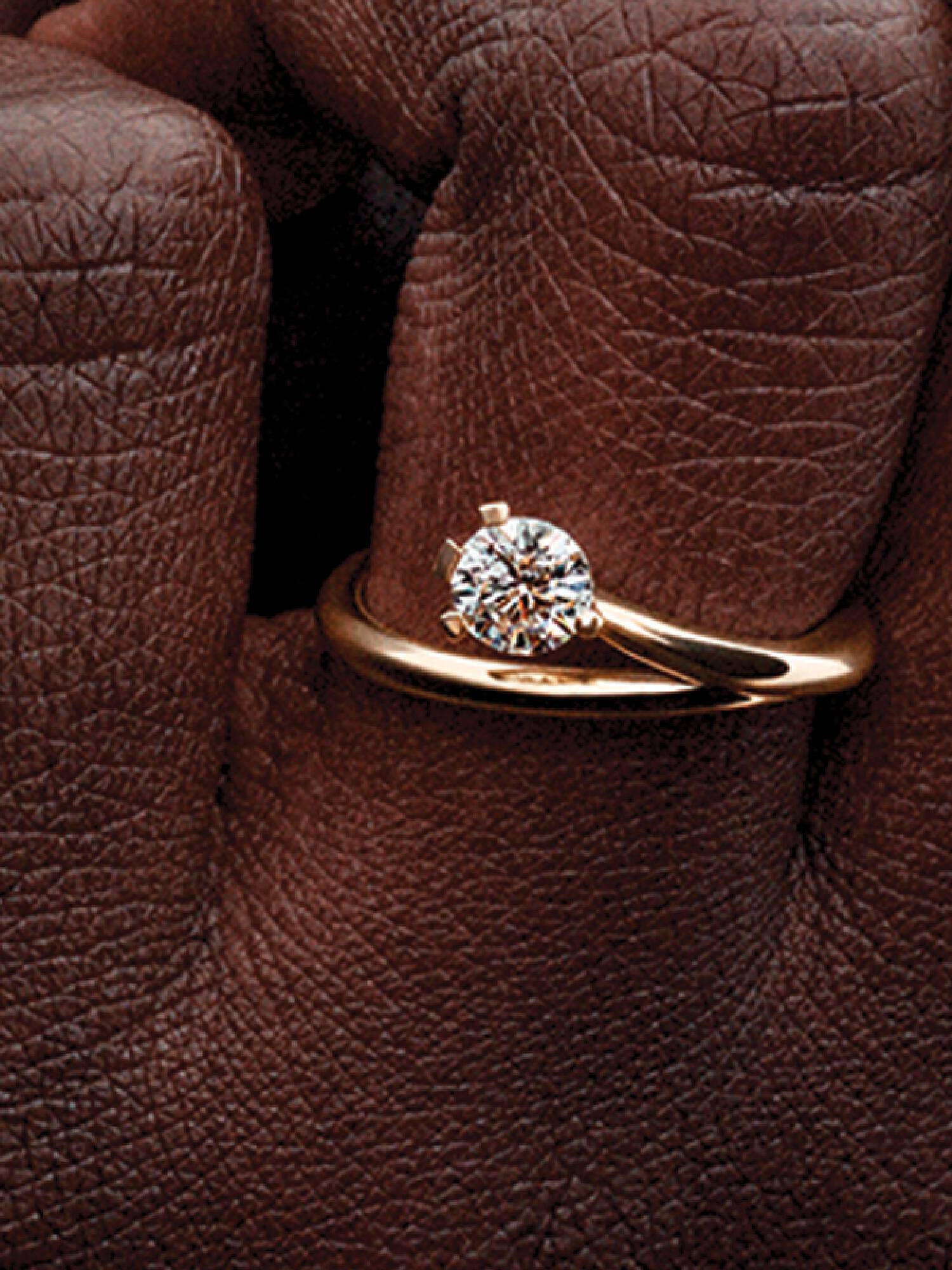 FINAL SALE - Pandora Nova 14k Gold Lab-grown Diamond Asymmetric Ring