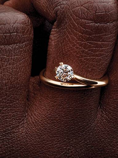 FINAL SALE - Pandora Nova 14k Gold Lab-grown Diamond Asymmetric Ring