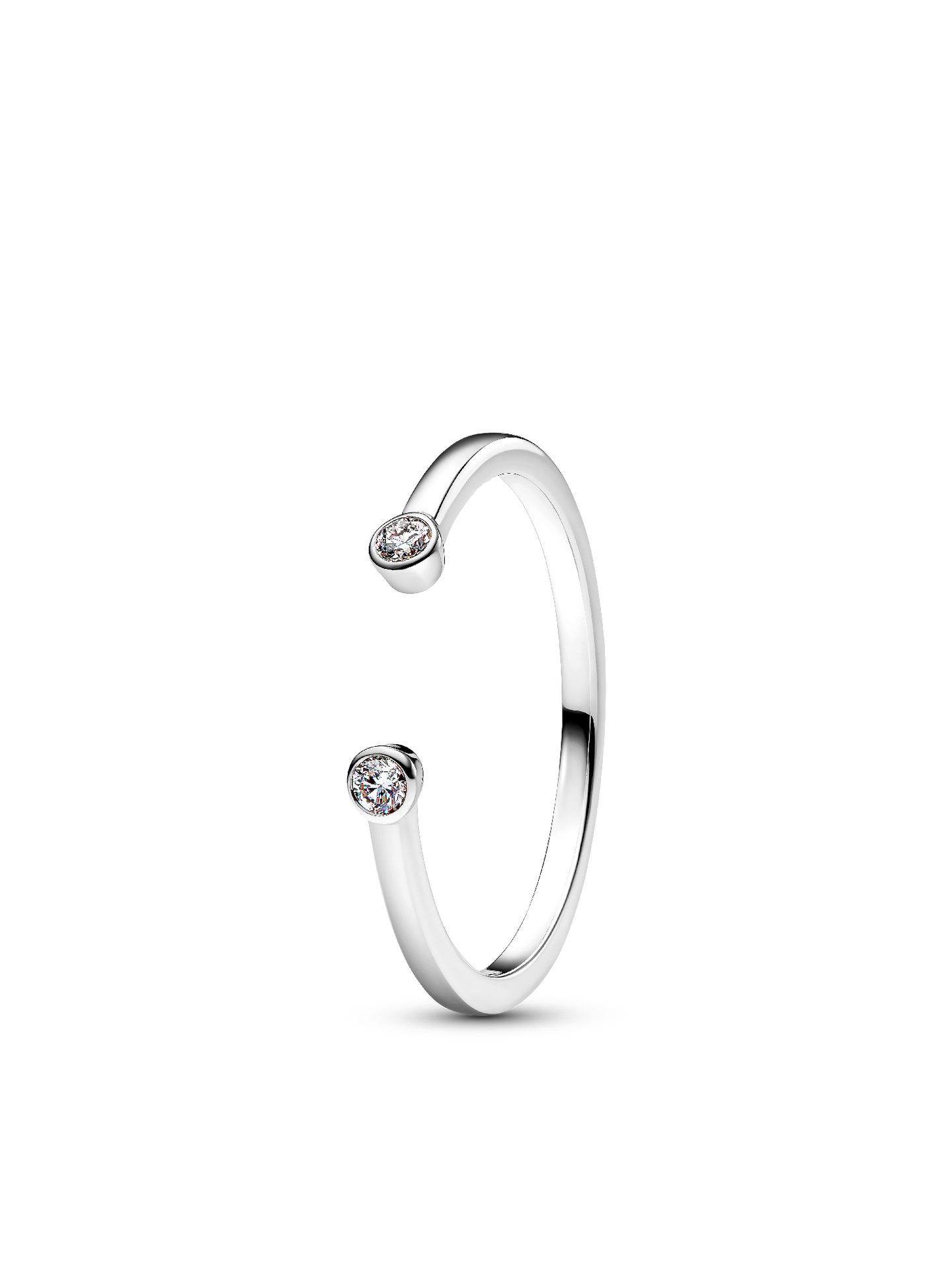 Женское кольцо Pandora Era Lab-Grown Diamond Open, цвет: Белое золото — фото 1