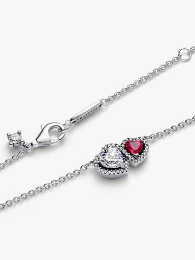 Halo Hearts Pendant Necklace