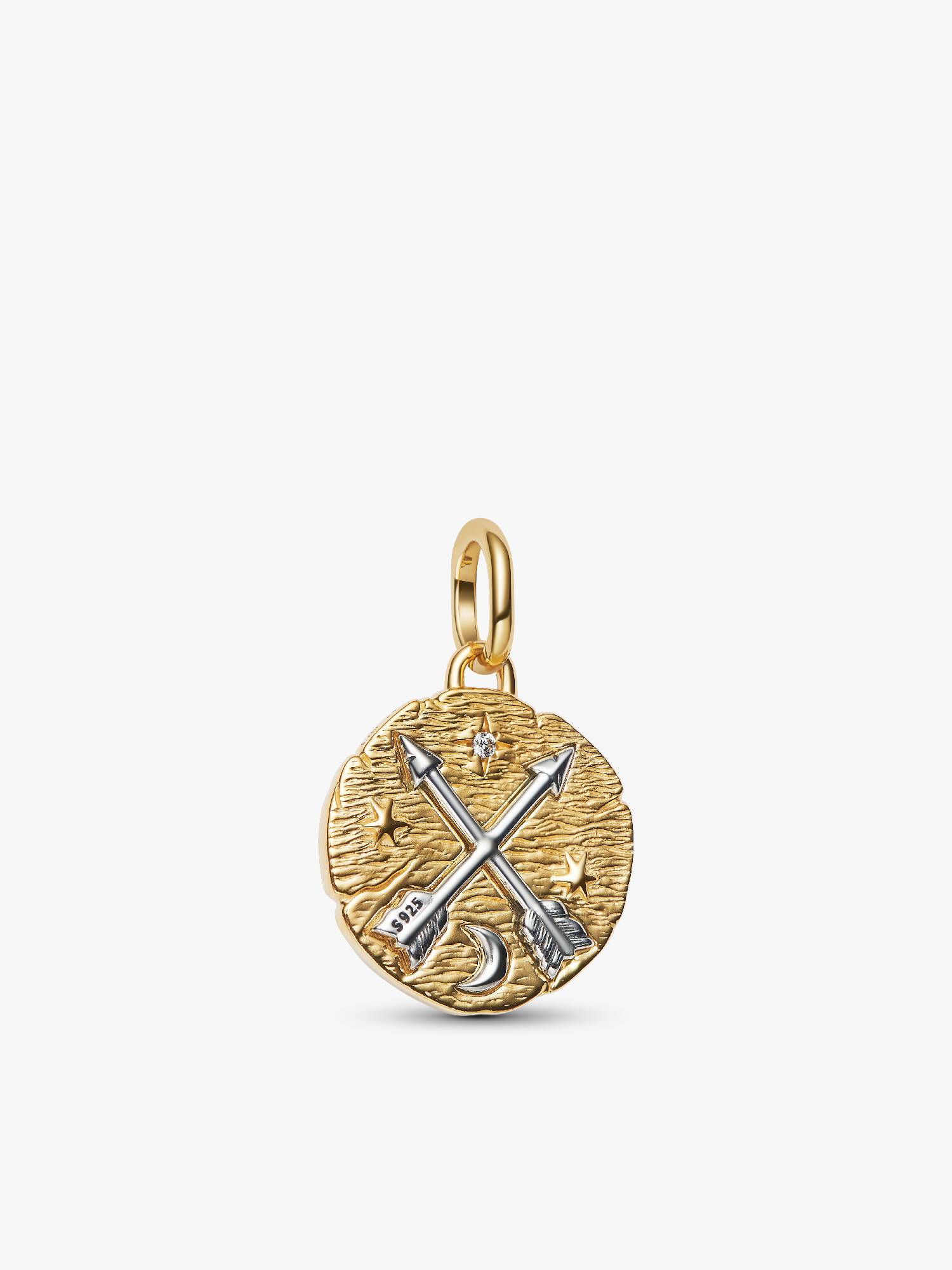 Crossing Arrows Medallion Charm