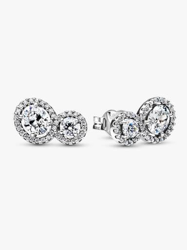 Embracing Halo Stud Earrings