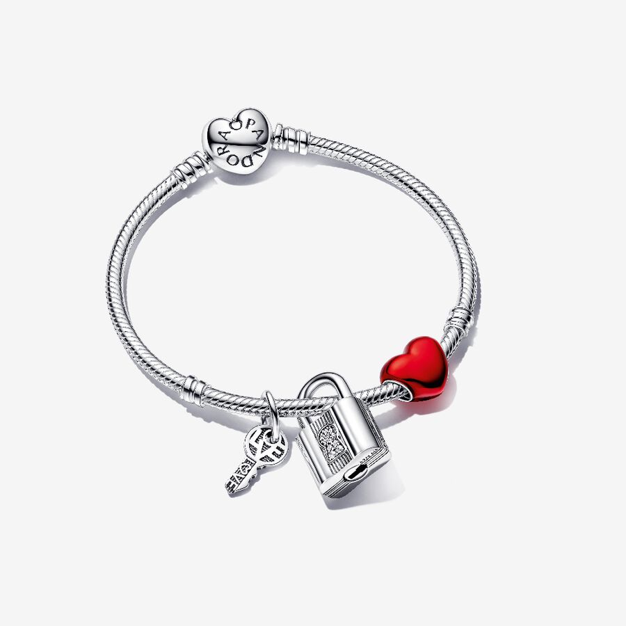 Pandora Moments Heart Clasp and Charms Set