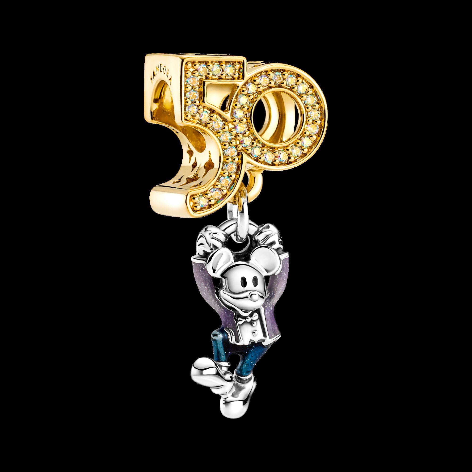 Disney Parks Mickey Mouse 50th Anniversary Dangle Charm