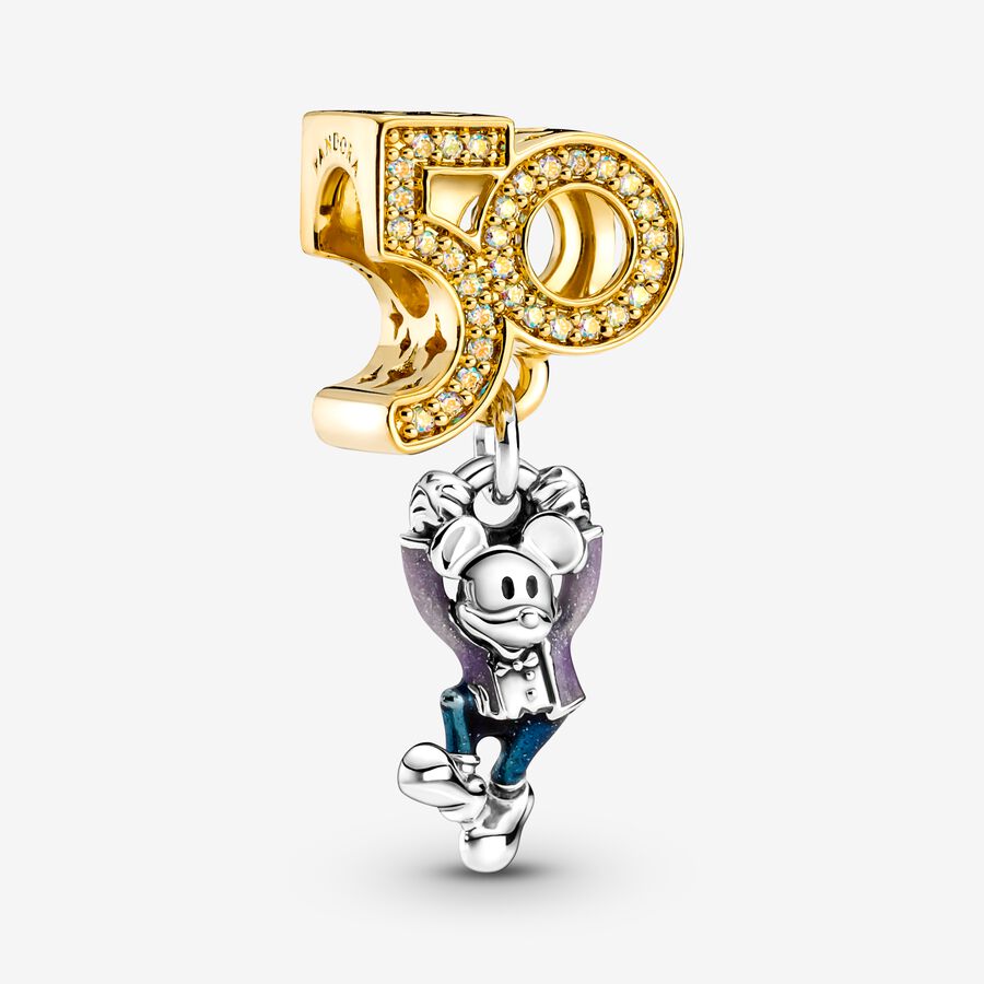 Optimisme Kraan mechanisch Disney Parks Mickey Mouse 50th Anniversary Dangle Charm | Two-tone | Pandora  US