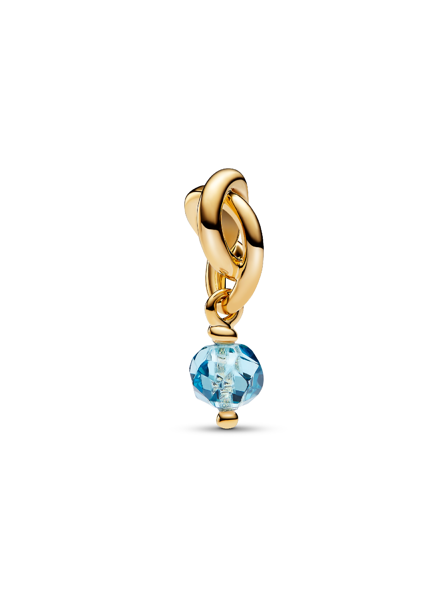 March Sea Aqua Blue Eternity Circle Dangle Charm