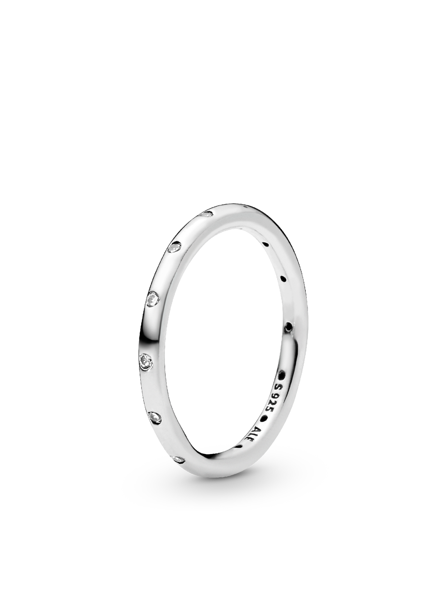 Женское кольцо Pandora Simple Sparkling Band, Sterling silver, цвет: Серебро — фото 1