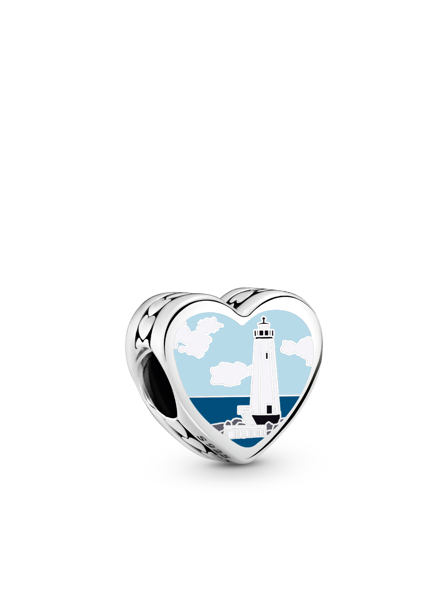 Женский шарм Pandora Maine Heart Charm, цвет: Серебро — фото 1