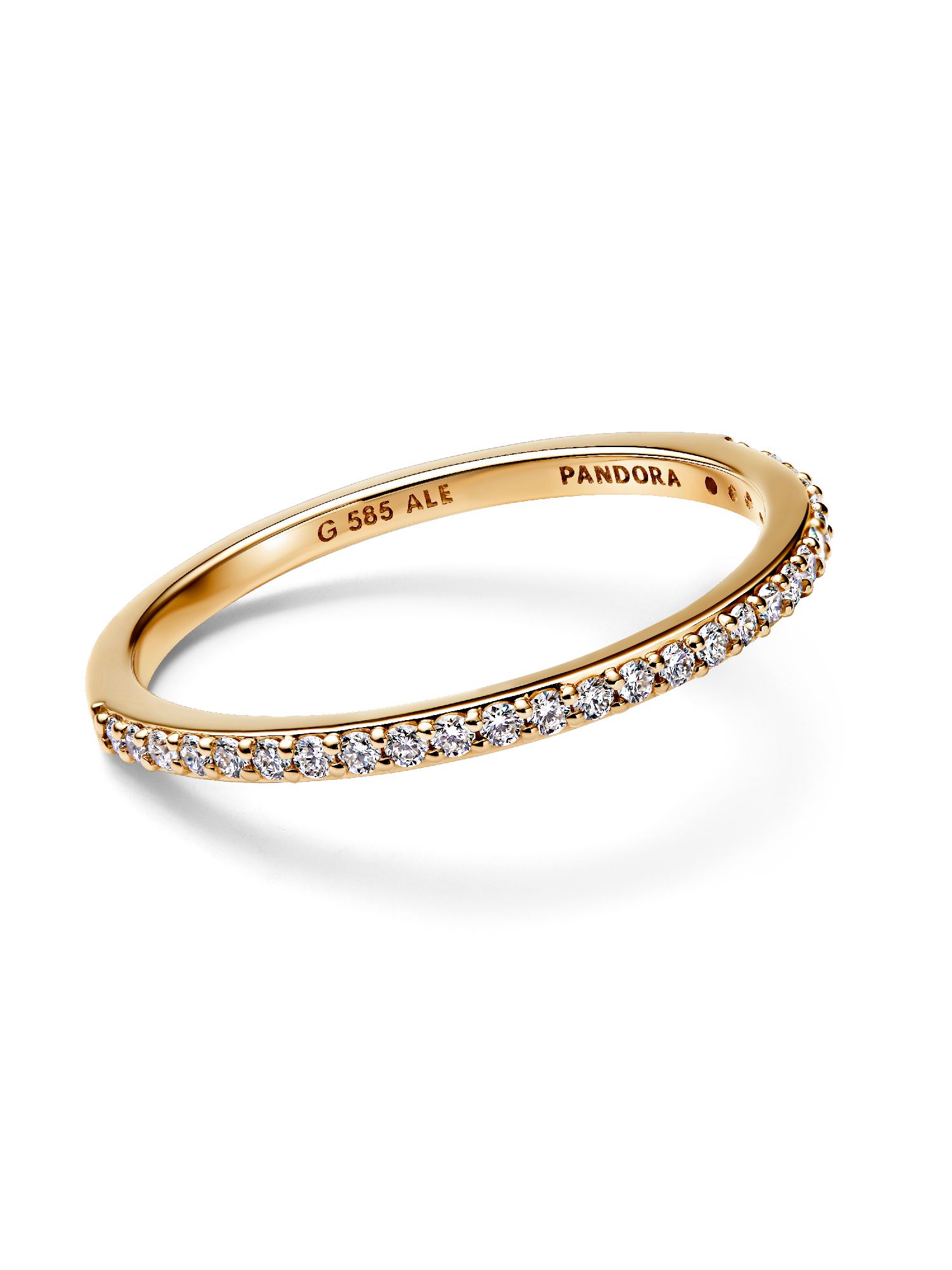 Pandora Era 14k Gold Lab-grown Diamond Half Eternity Pavé Band Ring