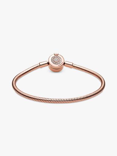 Pandora Moments Sparkling Crown O Snake Chain Bracelet