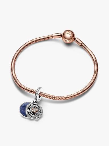 FINAL SALE - Two-tone Shooting Star Double Dangle Charm