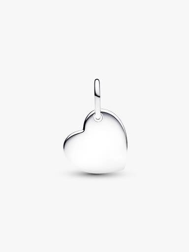 January Engravable Red Stone Heart Dangle Charm