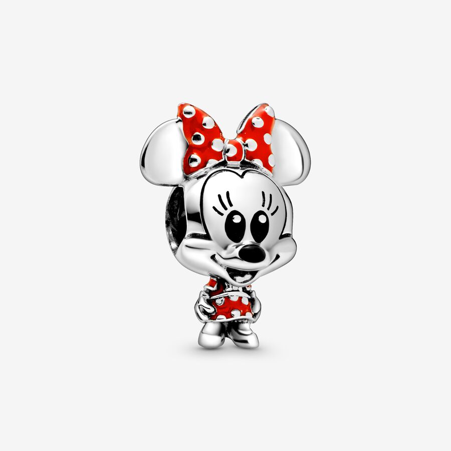 Disney Minnie Mouse Dotted Dress & Bow Charm | Sterling | Pandora US