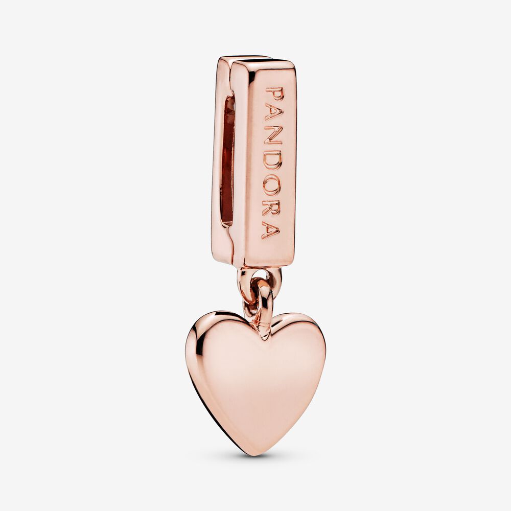 Heart Dangle Clip Charm | Rose gold plated | Pandora US