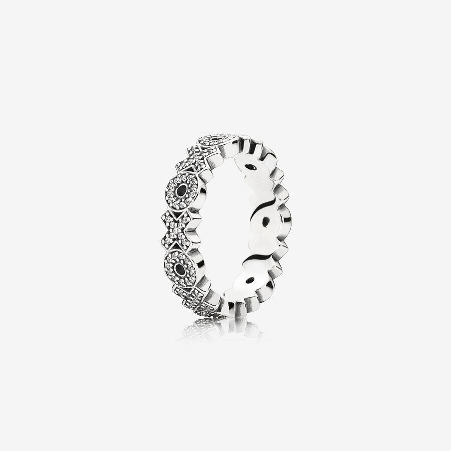 FINAL SALE - XOXO silver ring with cubic zirconia image number 0