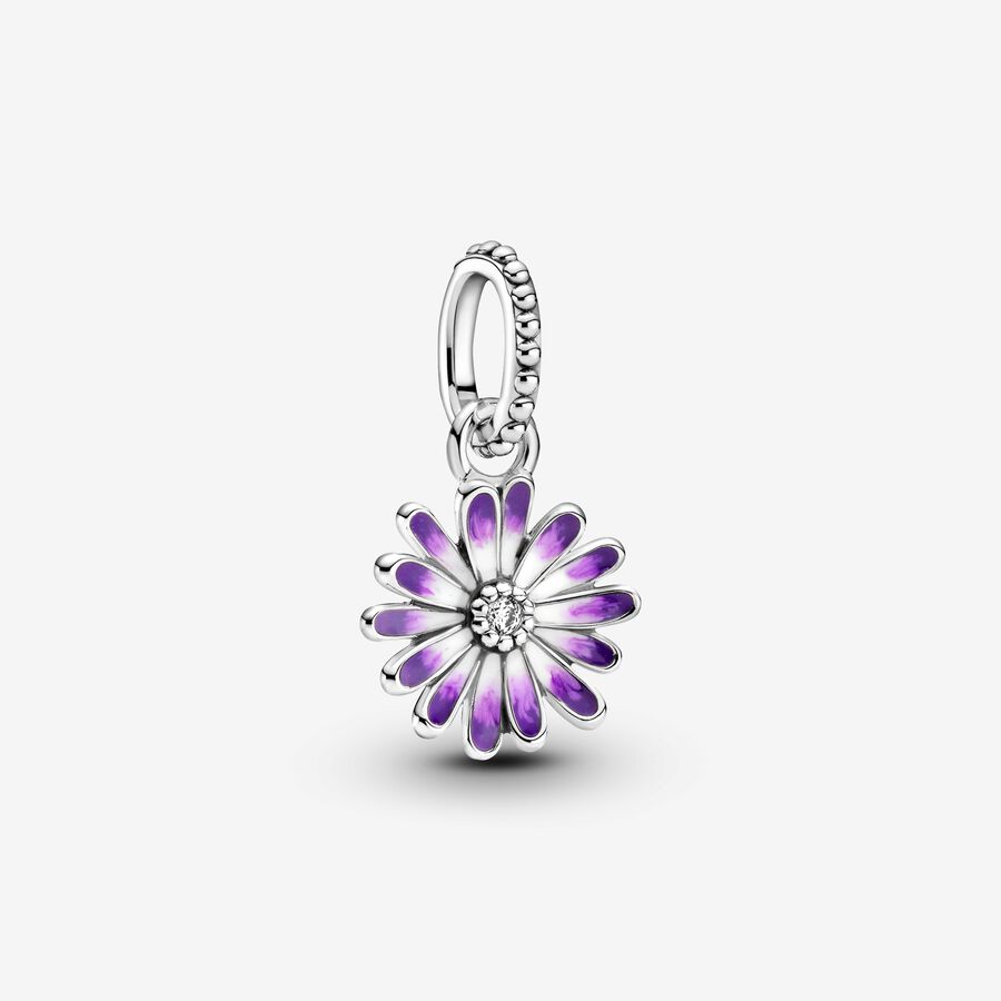 Seaport falanks Havslug Purple Daisy Dangle Charm | Sterling silver | Pandora US
