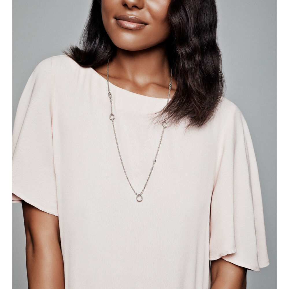 Knotted Heart T-Bar Necklace in 