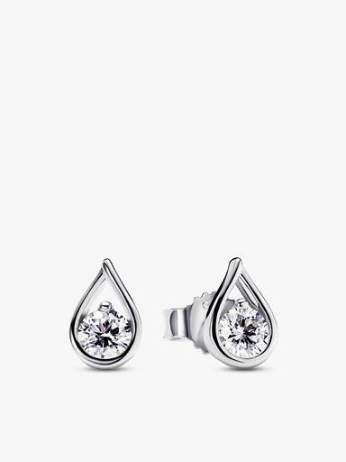Pandora Infinite Lab-grown Diamond Ring and Earrings Set 1 ct tw Sterling Silver