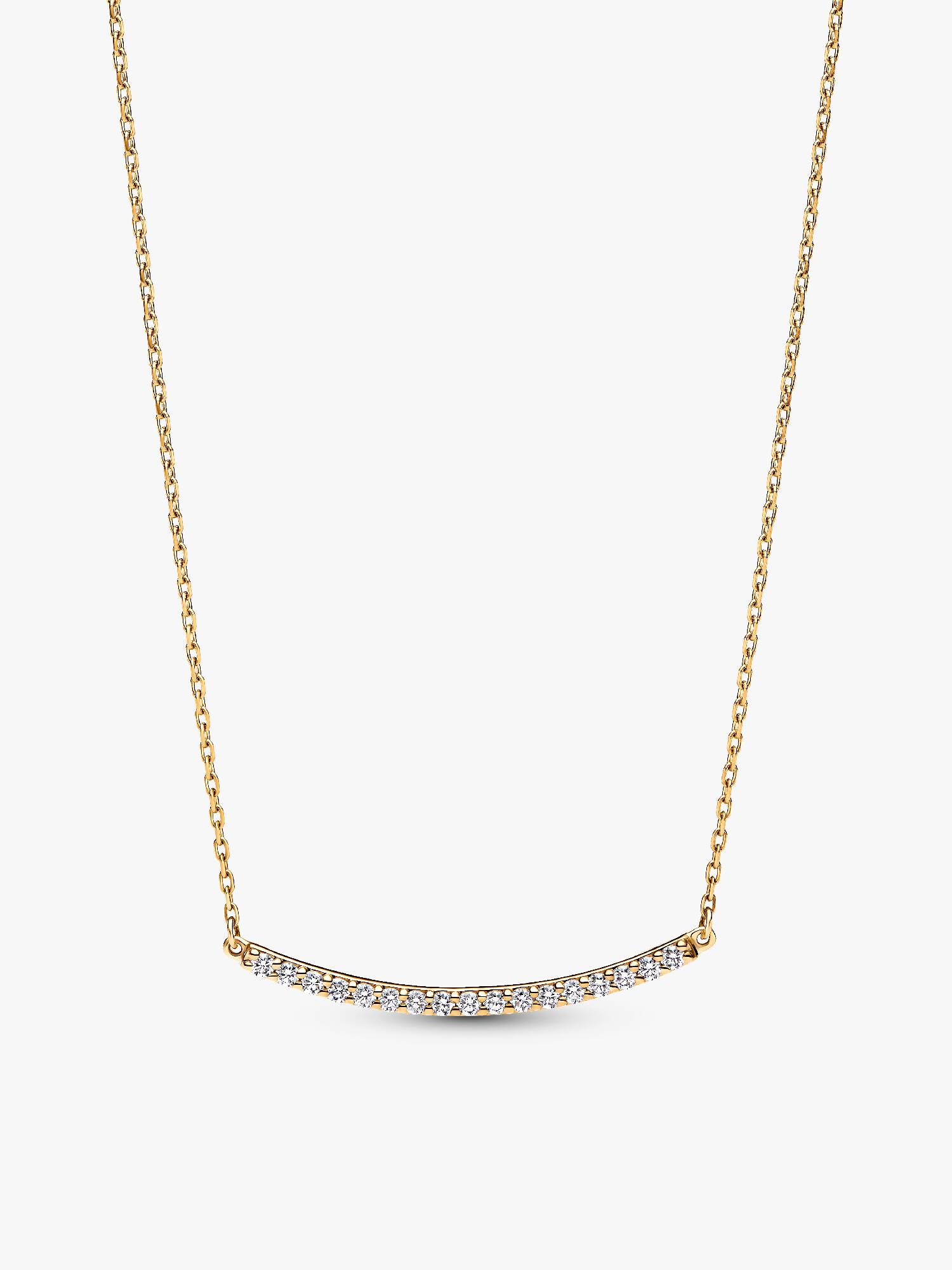 Pandora Era 14k Gold Lab-grown Diamond Pavé Bar Necklace