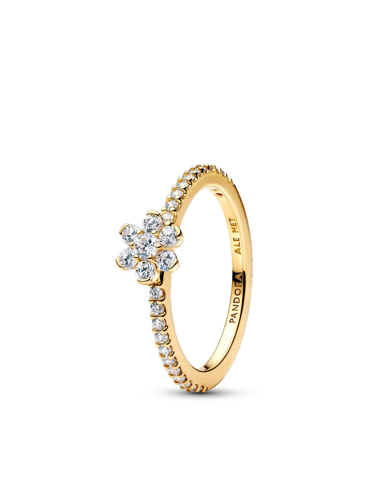 Женское кольцо Pandora Sparkling Flower, Gold plated, цвет: Позолоченный