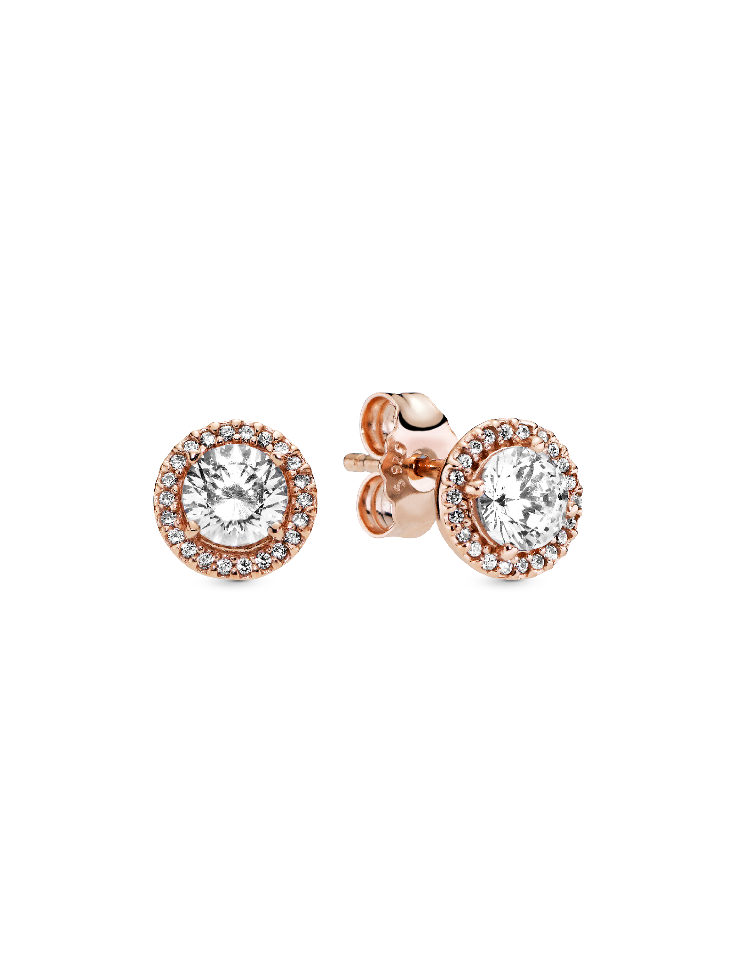 FINAL SALE - Round Sparkle Halo Stud Earrings