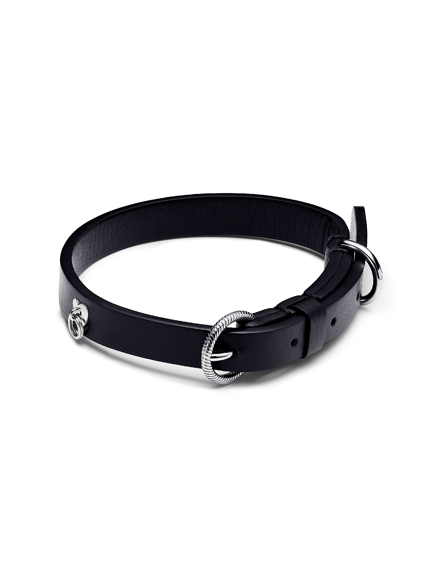 FINAL SALE - Black Leather-free Fabric Pet Collar
