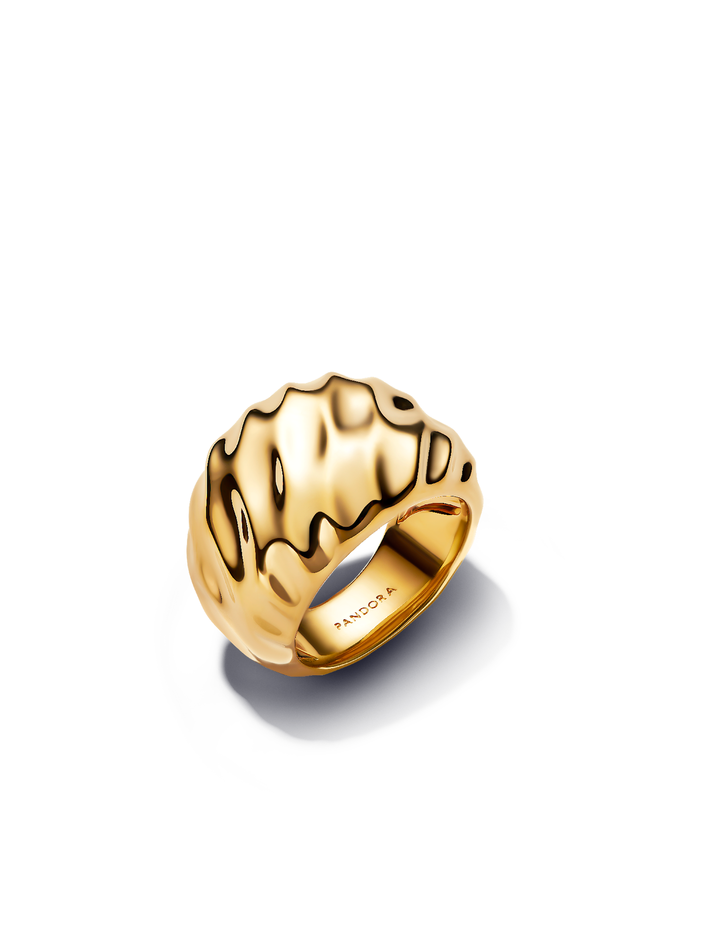 Женское кольцо Pandora Rippled Statement, цвет: Позолоченный — фото 1