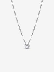 Pandora Era Bezel Sterling Silver Lab-grown Diamond Pendant Necklace Pandora Era Bezel Sterling Silver Lab-grown Diamond Pendant Necklace