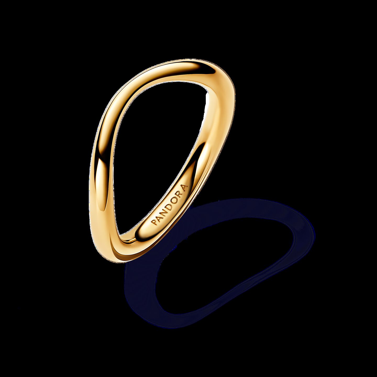 Женское кольцо Pandora Organically Shaped Band, Gold plated, цвет: Позолоченный — фото 2