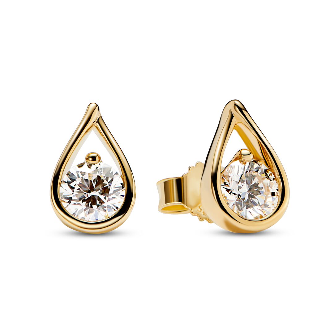 Pandora Infinite Lab-grown Diamond Stud Earrings carat tw 14k Gold