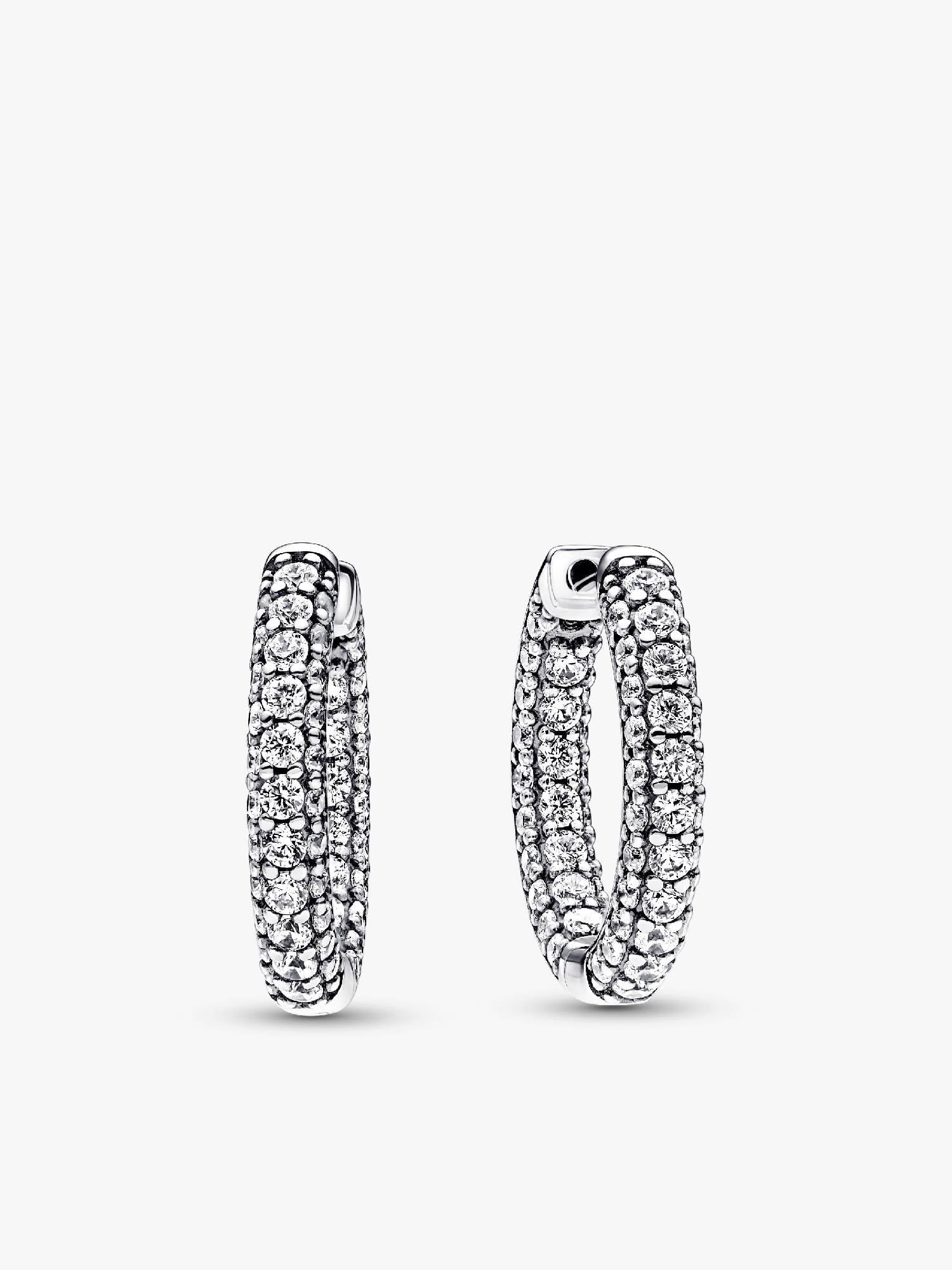 Pandora Timeless Pavé Single-row Hoop Earrings