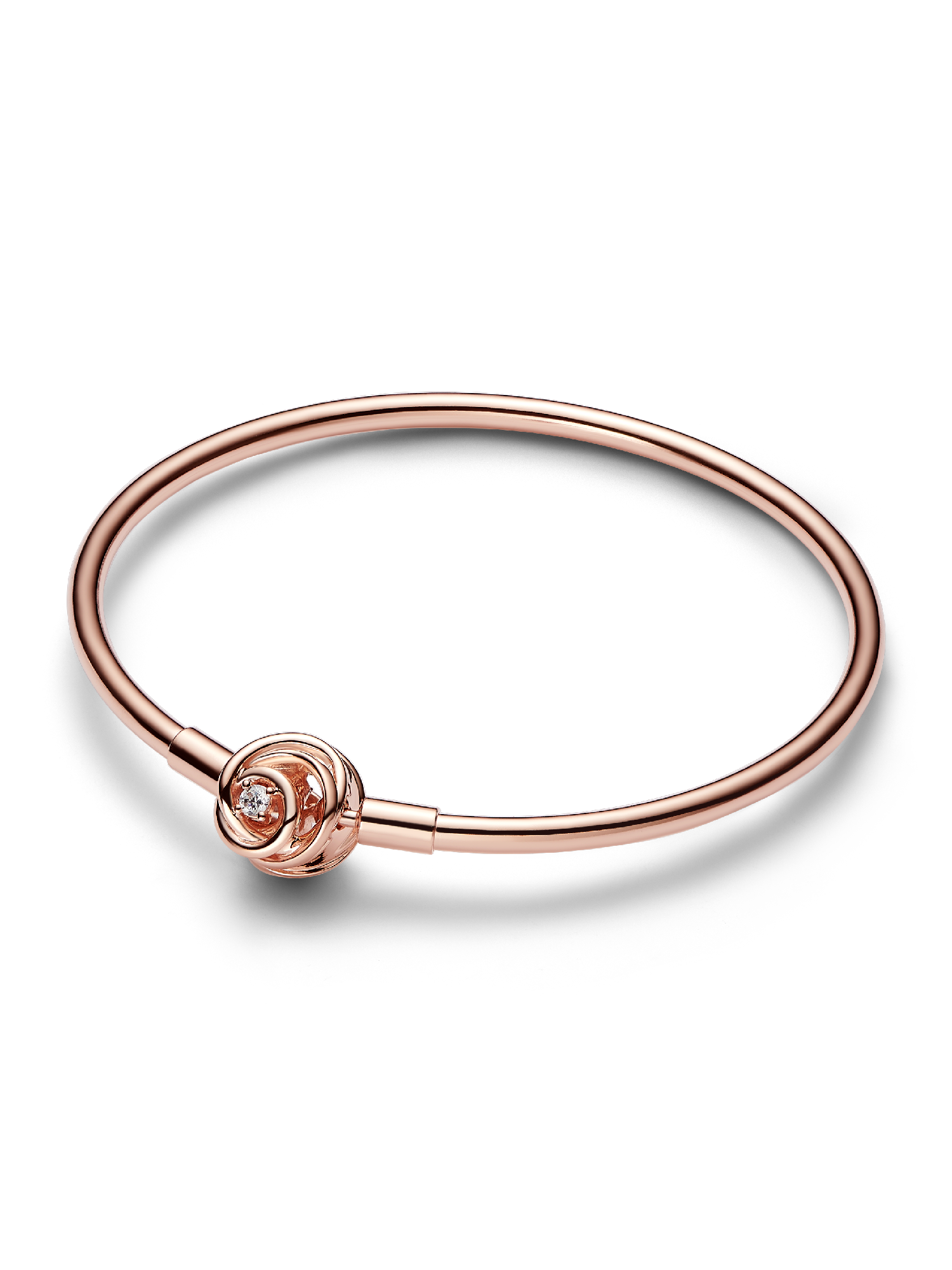 Pandora Moments Encircled Clasp Bangle, Rose Gold-Plated GWP 2024