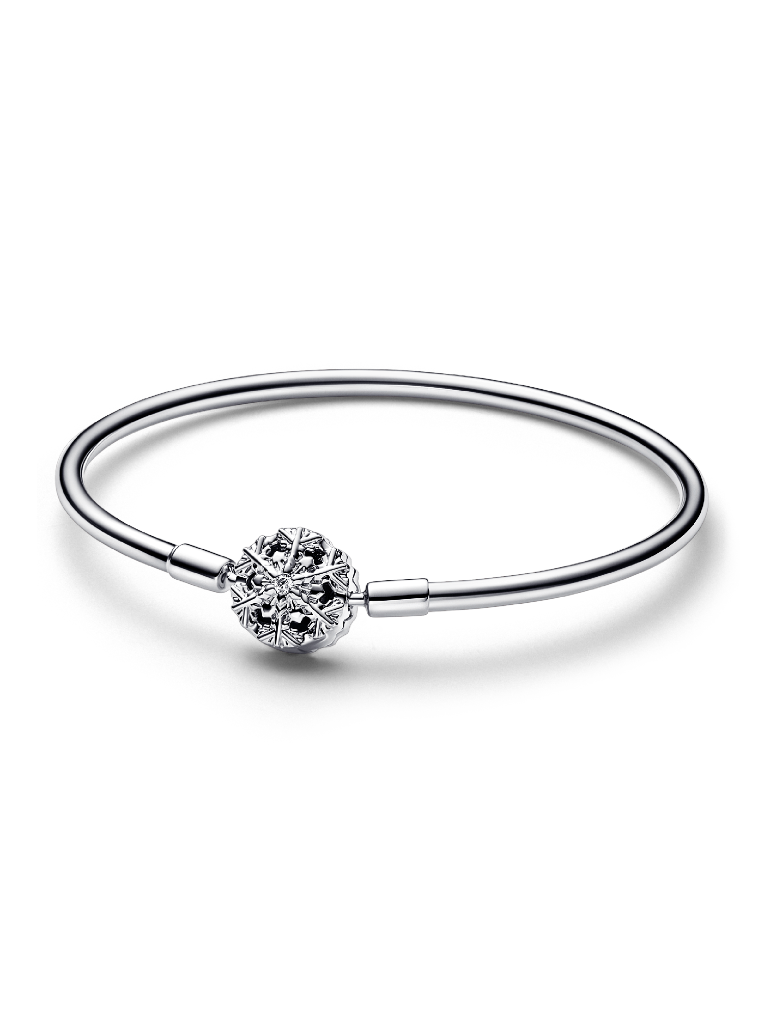 Pandora Moments Sparkling Snowflake Clasp Bangle GWP 2022
