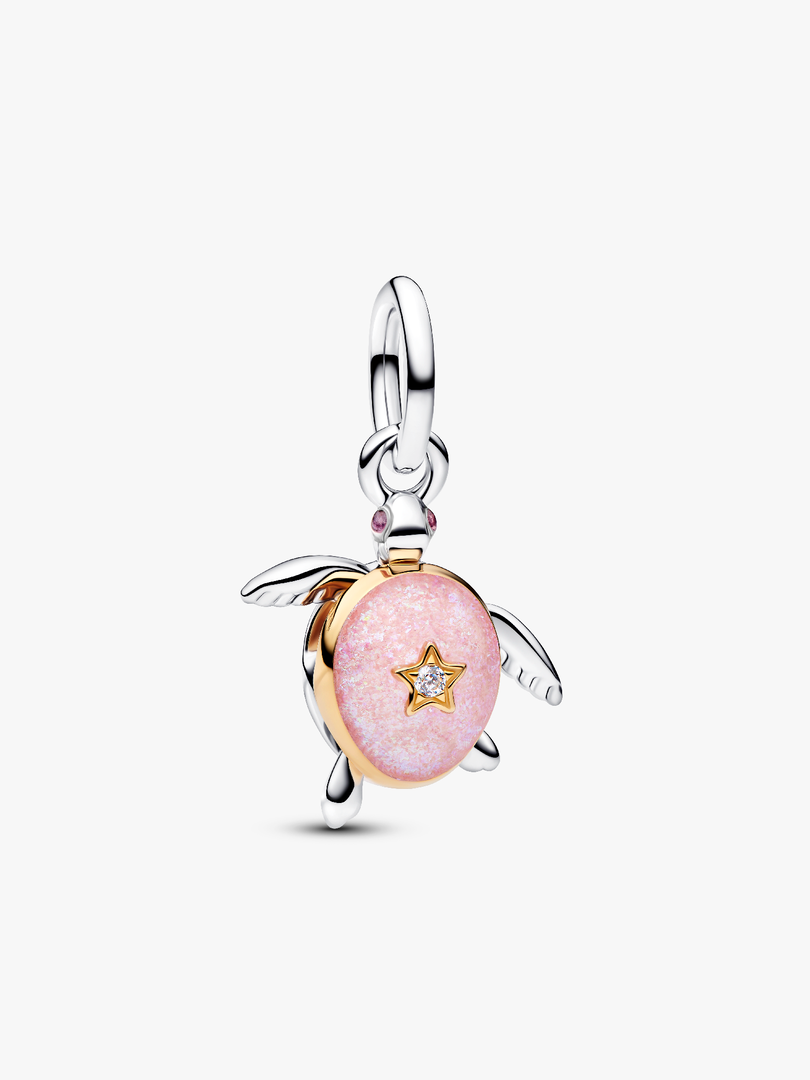 2026 Pink Sea Turtle Lab-grown Diamond Dangle Charm