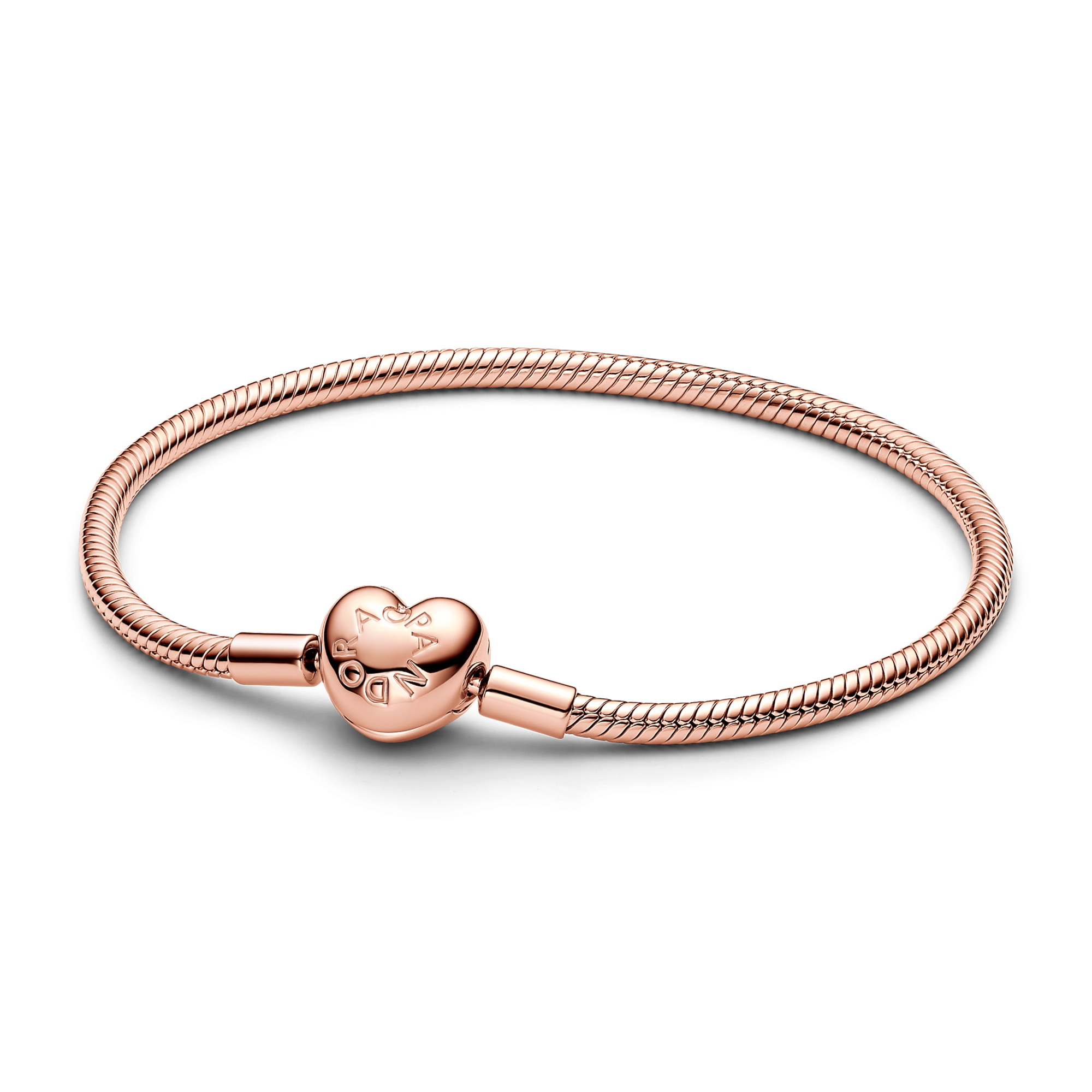 Pandora Moments Heart Clasp Snake Chain Bracelet