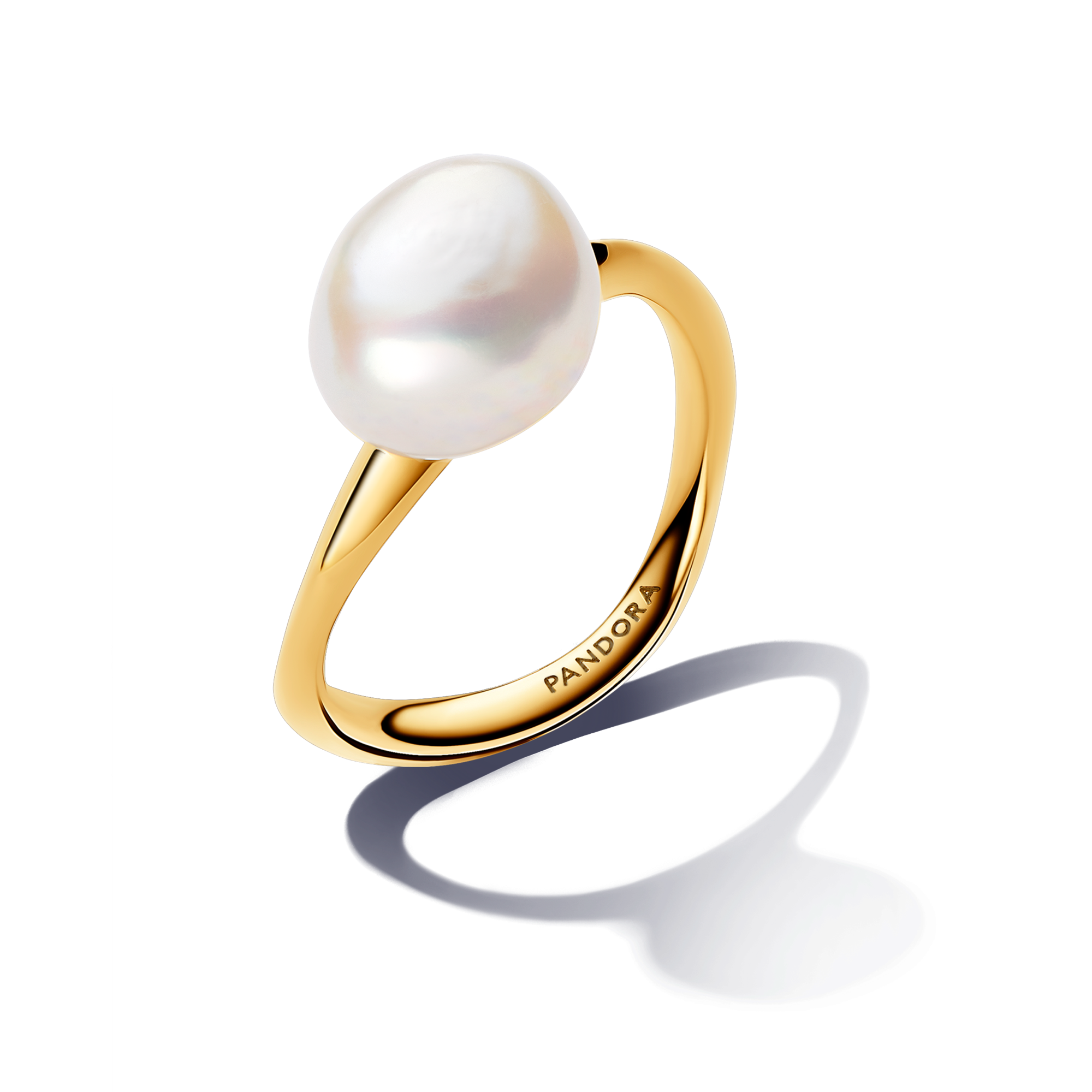 Baroque Treated Freshwater Cultured Pearl Ring