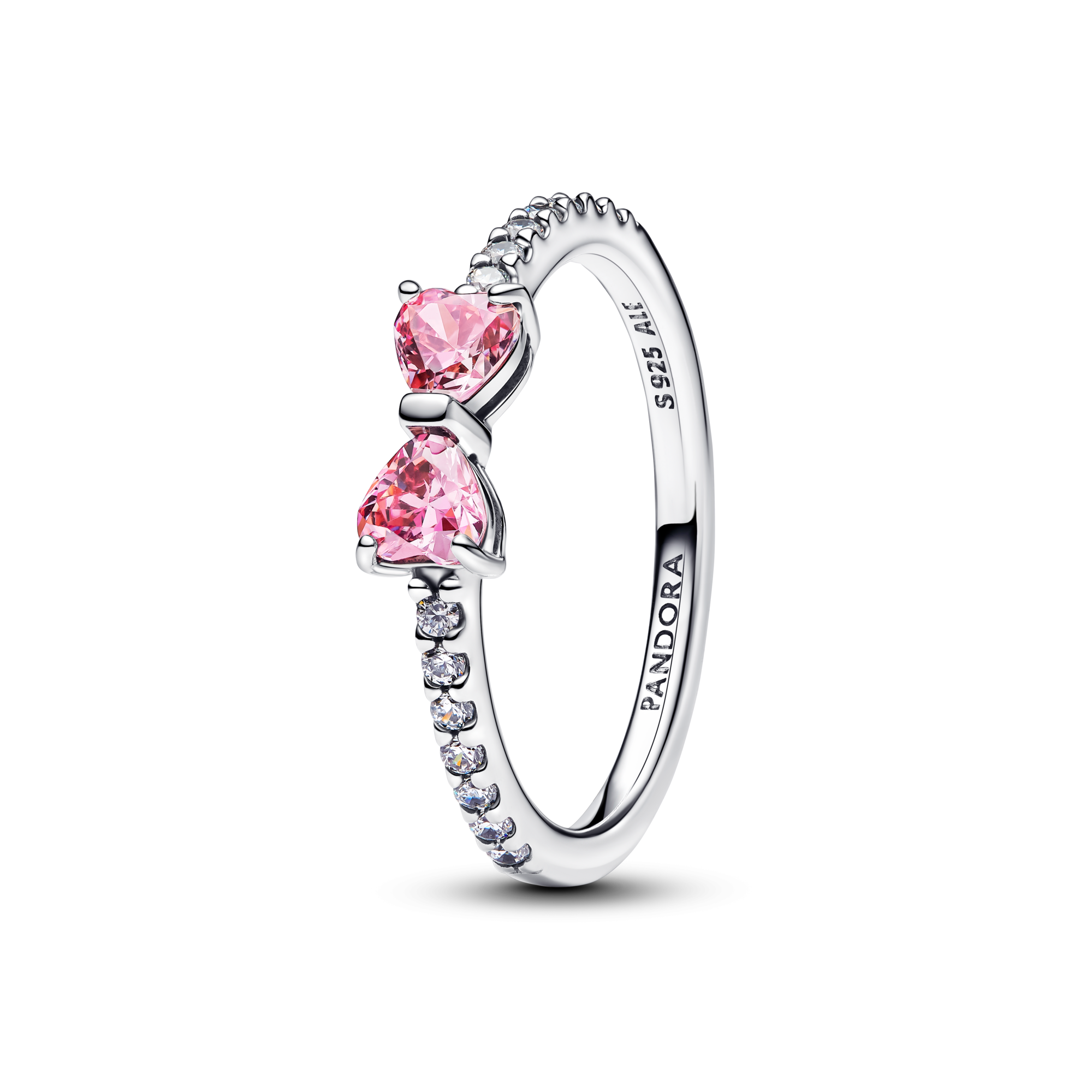 Sparkling Pink Bow Ring