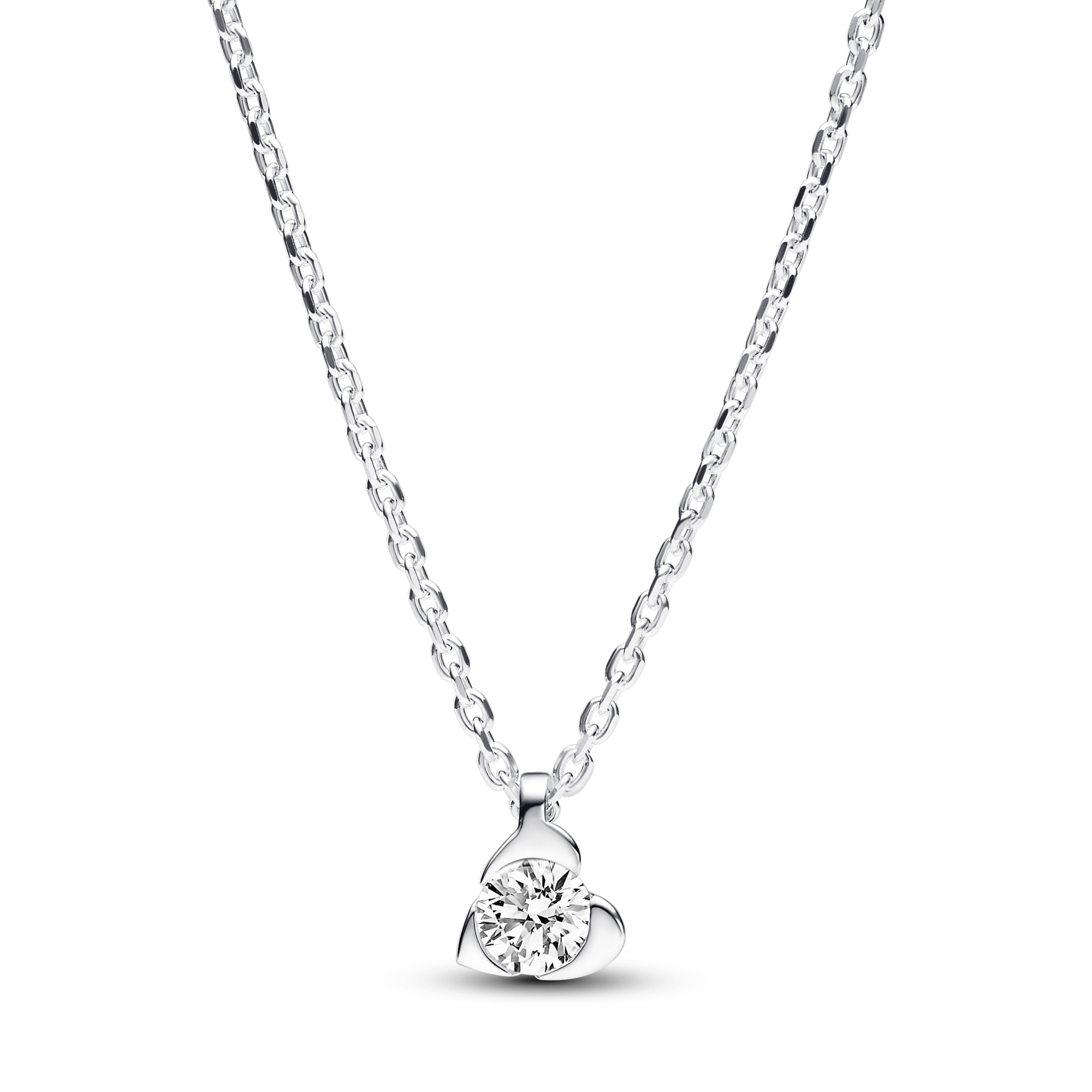 Pandora Talisman Lab-grown Diamond Heart Pendant Necklace 0.25 carat tw Sterling Silver
