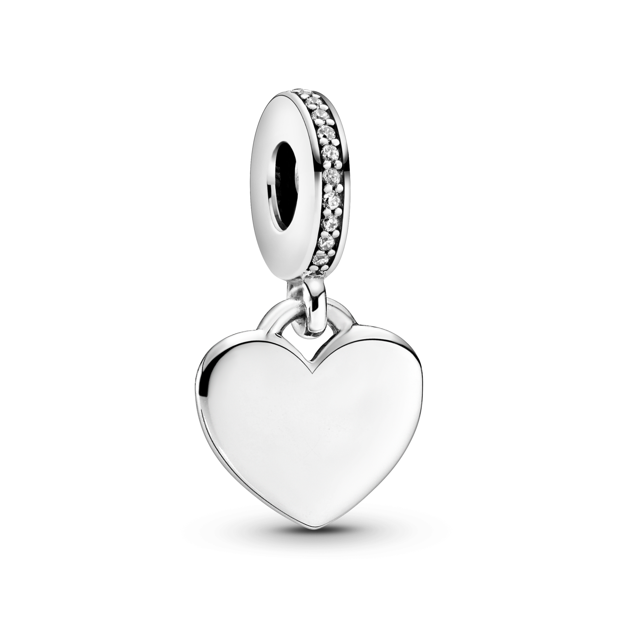 Engravable Heart Tag Dangle Charm