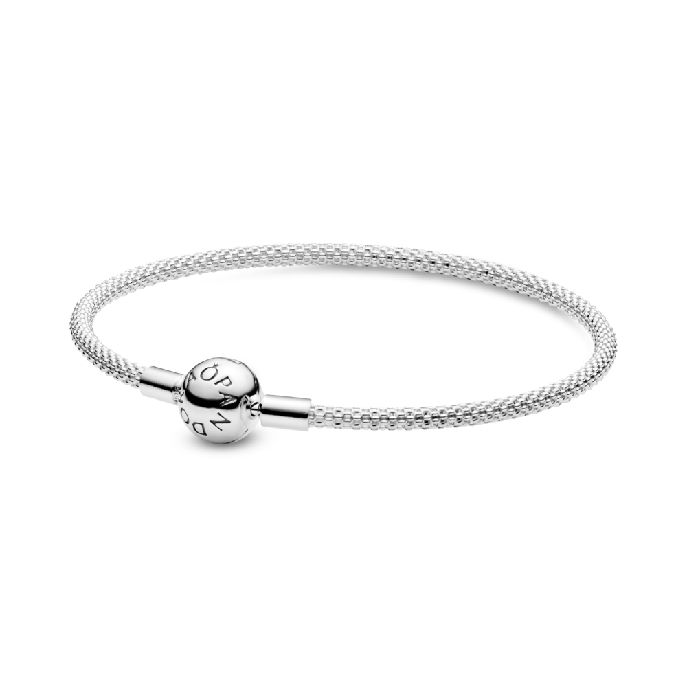 designer Reception girl Pandora Moments Sparkling Crown O Snake Chain Bracelet | Sterling silver |  Pandora US