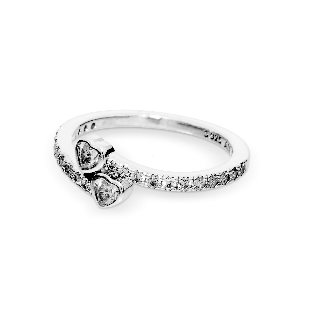 Forever Hearts Ring with Cubic Zirconia | Silver | Pandora US